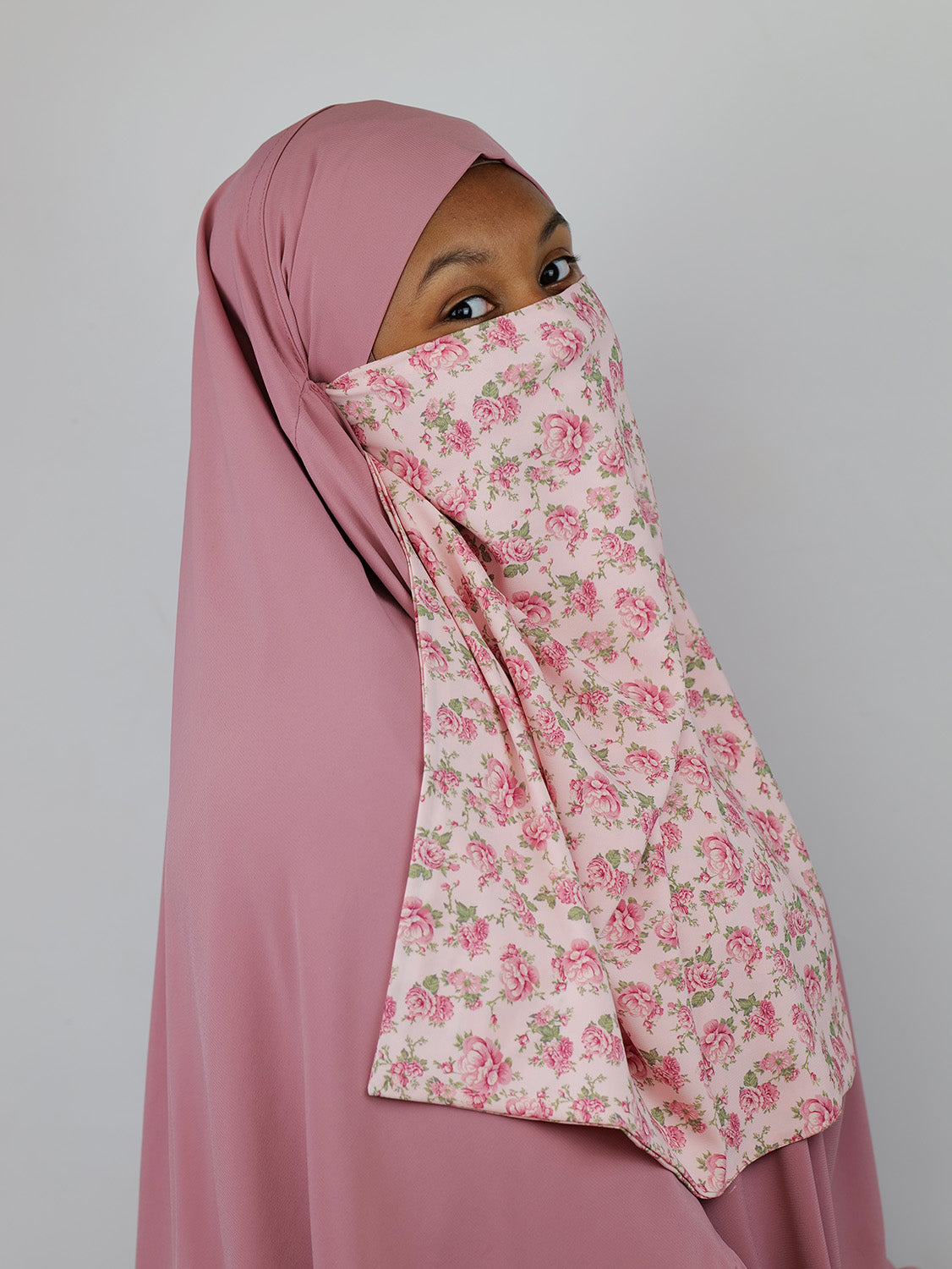 Diadem Chiffon Niqab, Romantic Garden Printed (Pre Order)