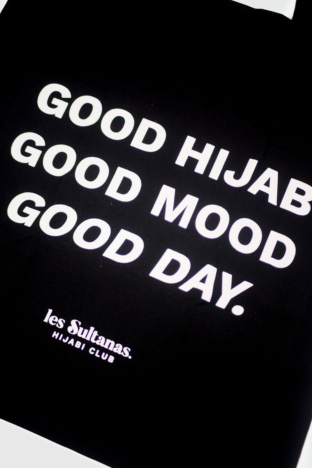 Cotton Tote Bag "Good Hijab" Black