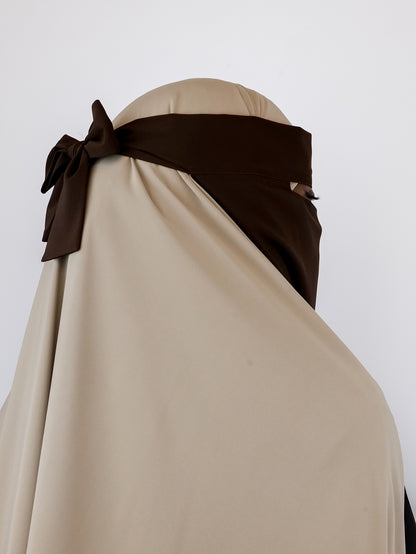 Crown Chiffon Niqab, Chocolate
