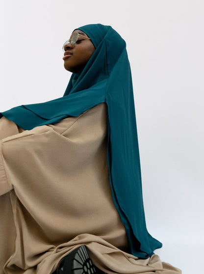 Lady Chiffon Khimar, Denim