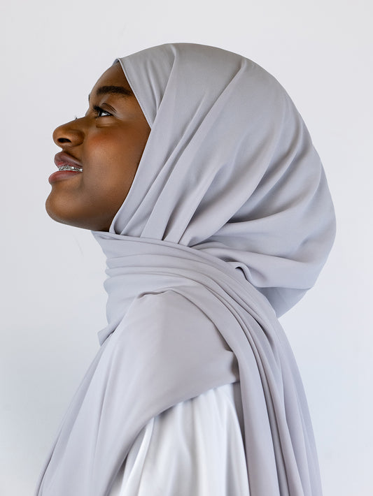 Flower Chiffon Hijab Pebbles
