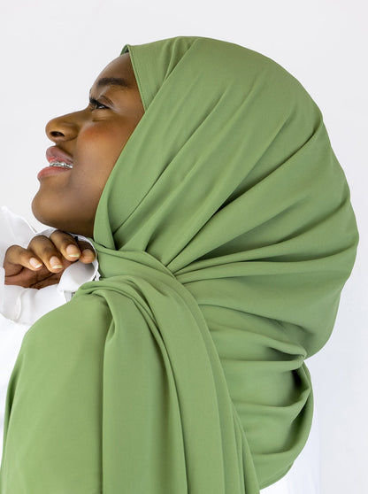 Flower Chiffon Hijab Eucalyptus