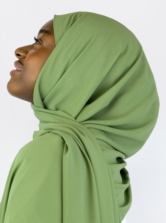 Flower Chiffon Hijab Eucalyptus