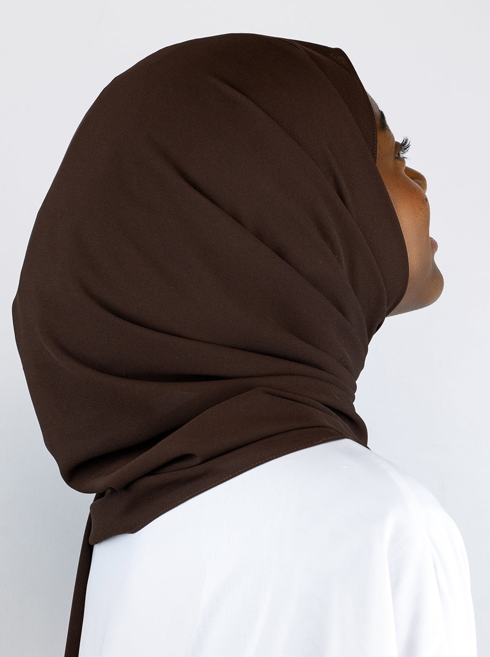 Flower Chiffon Hijab Chocolate Sunflower