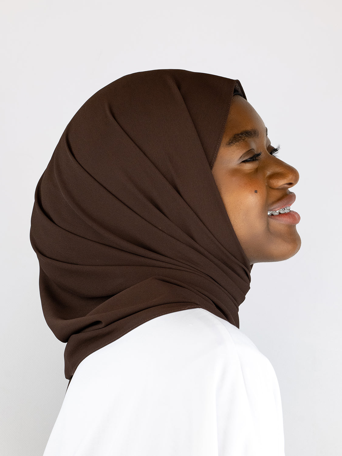 Flower Chiffon Hijab Chocolate Sunflower