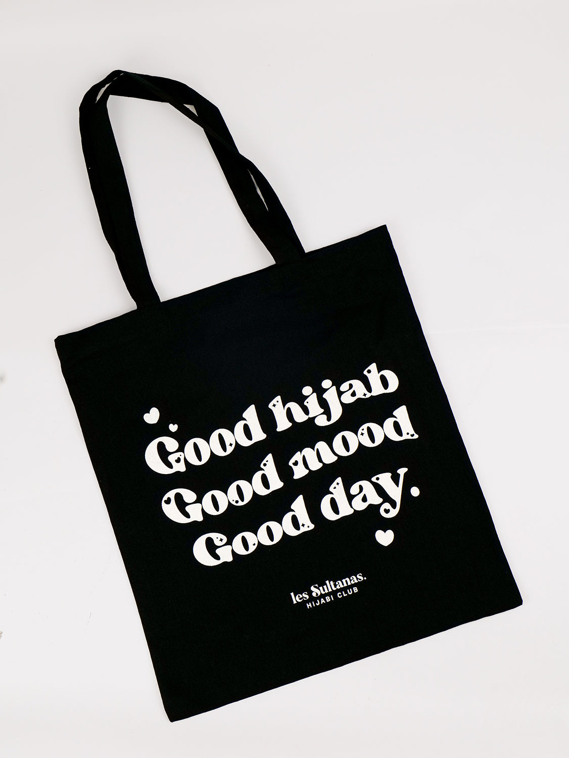 Cotton Tote Bag "Good Hijab" Black