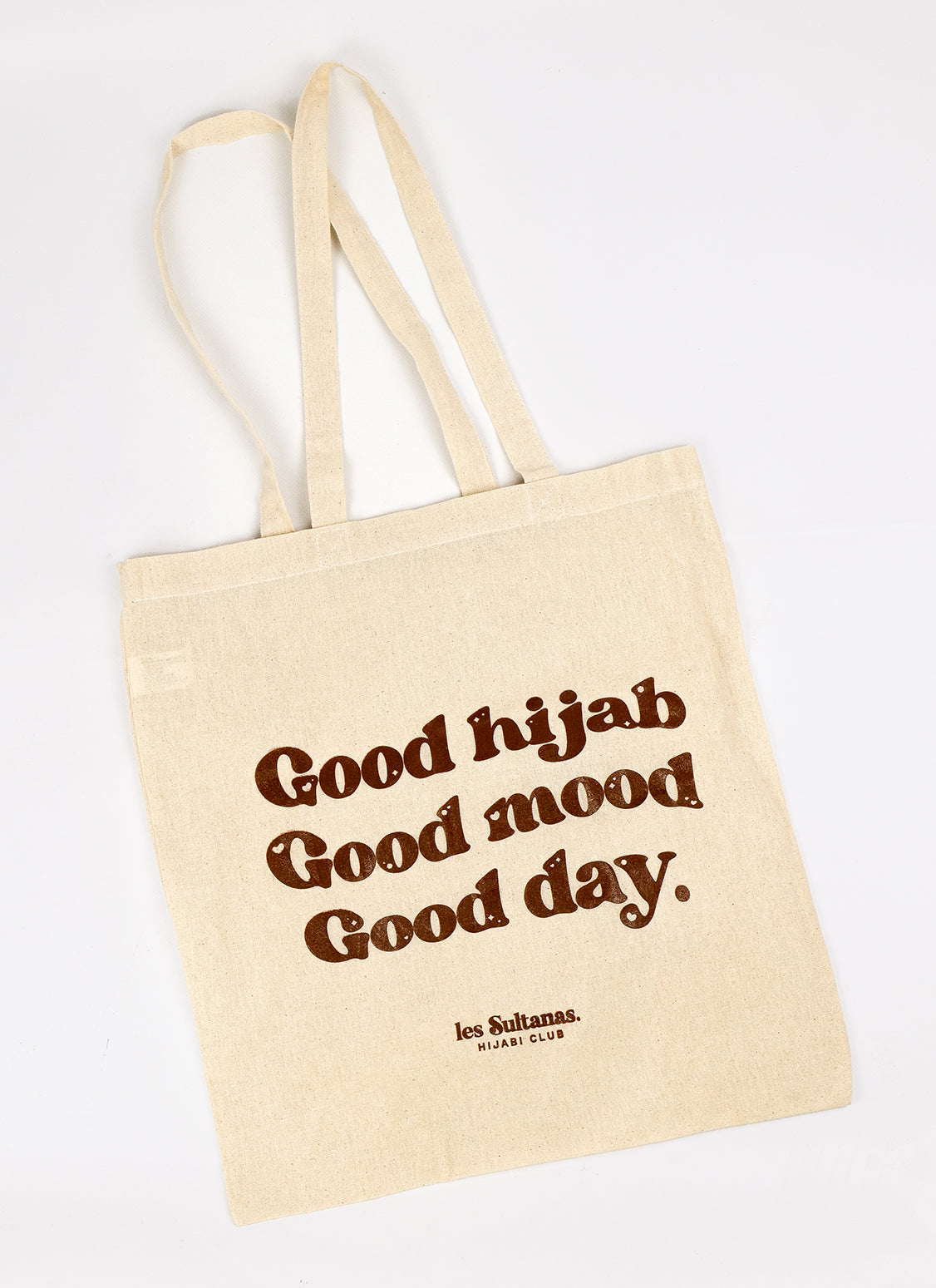 Cotton Tote Bag "Good Hijab" Natural and Brown