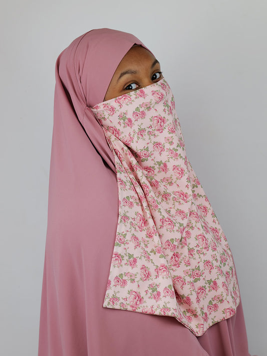 Diadem Chiffon Niqab, Romantic Garden Printed (Pre Order)