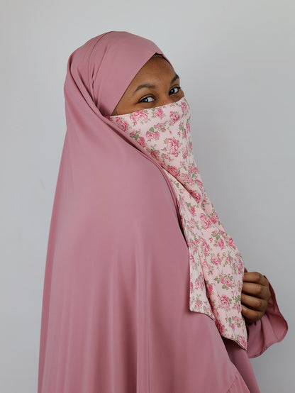 Diadem Chiffon Niqab, Romantic Garden Printed (Pre Order)