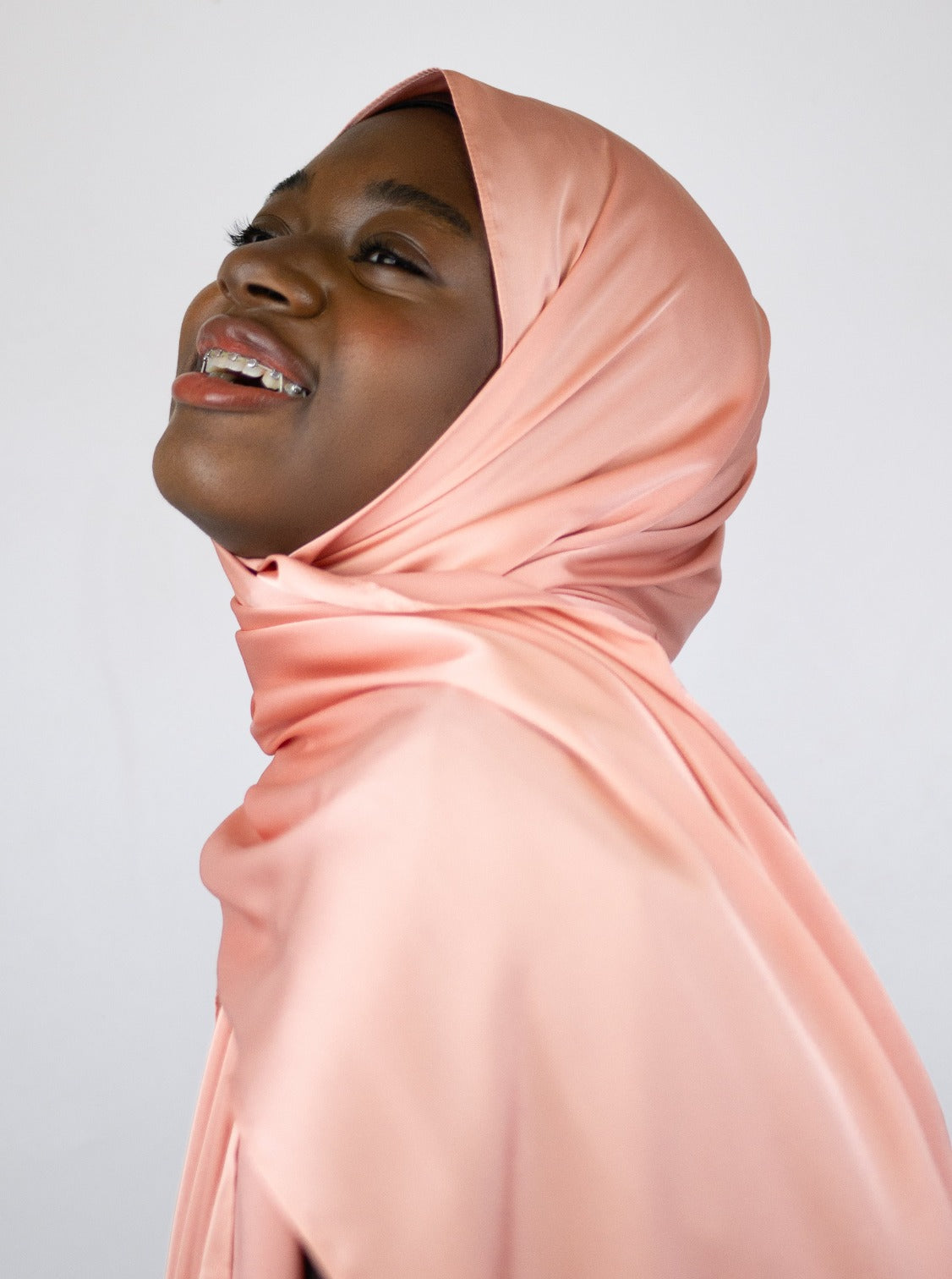 Satin Silk Hijab Rose Gold