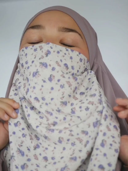 Diadem Chiffon Niqab, Cute Girl Printed