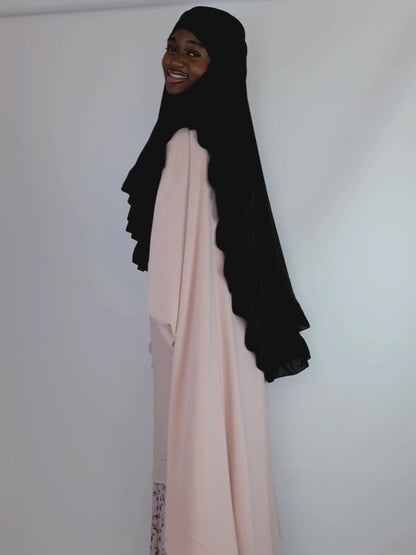 Butterfly Lady Chiffon Khimar, Kohl