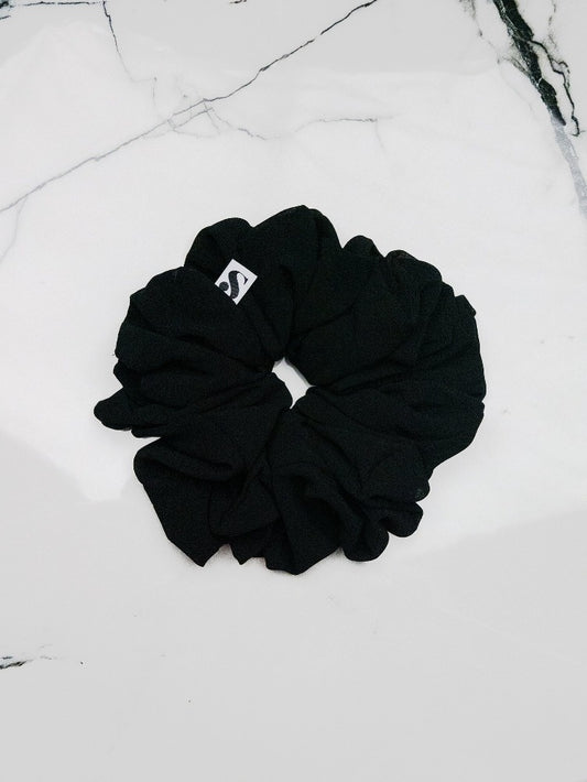 Oversized Chiffon Scrunchie Black