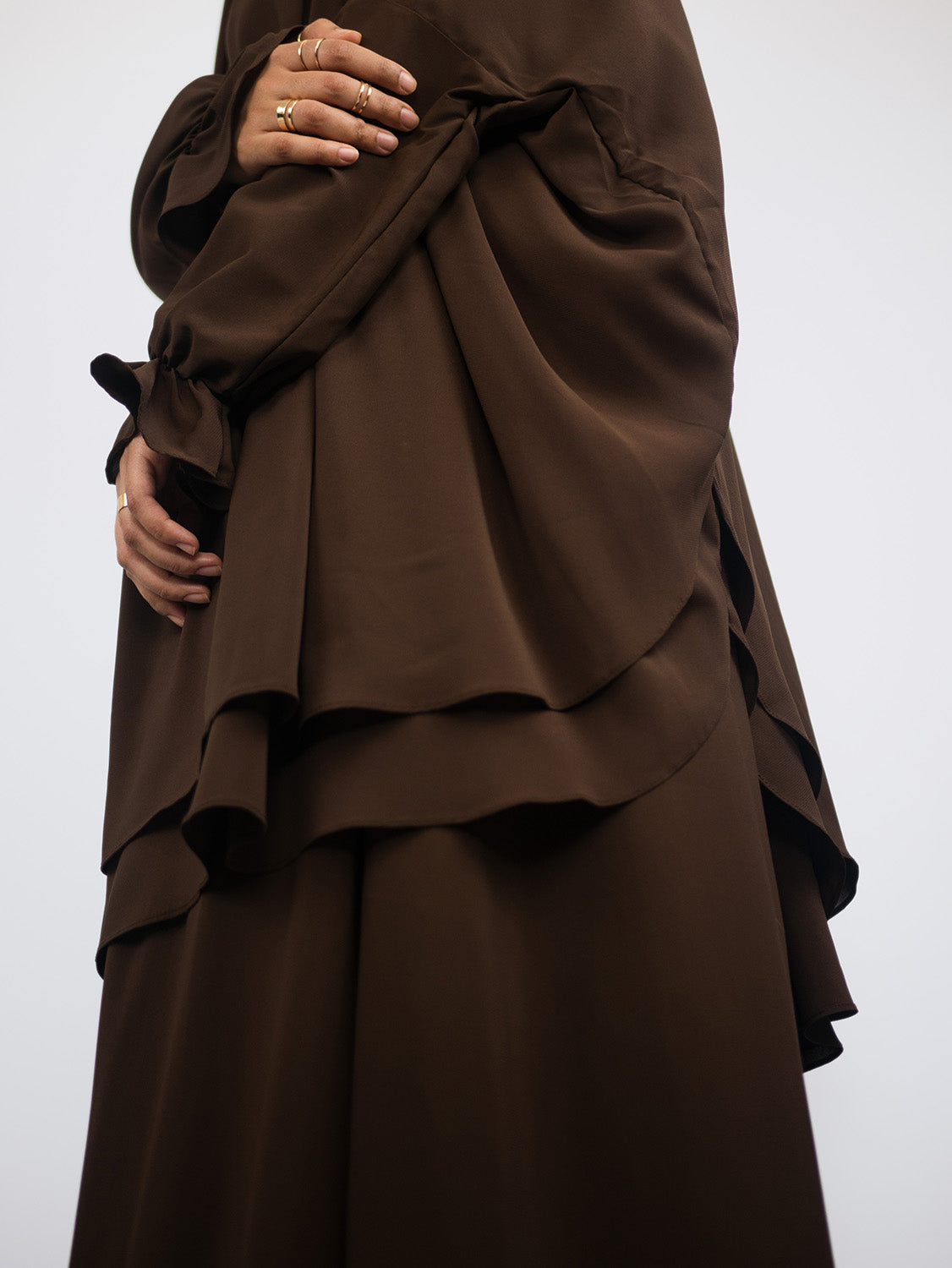Empress Chiffon Jilbab, Chocolate – Les Sultanas