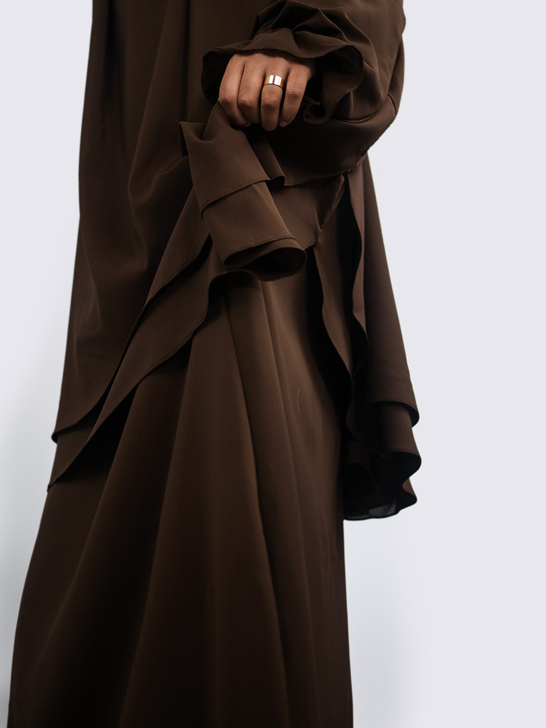 Empress Chiffon Jilbab, Chocolate – Les Sultanas