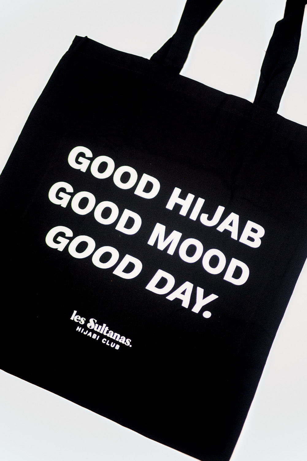 Cotton Tote Bag "Good Hijab" Black