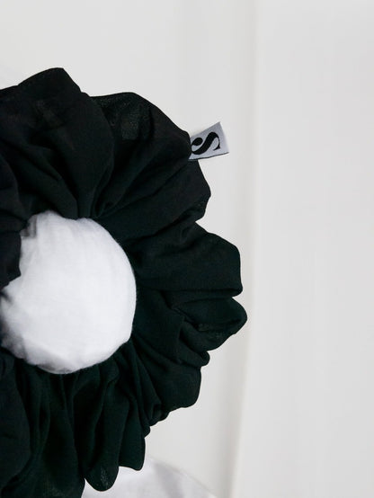 Oversized Chiffon Scrunchie Black