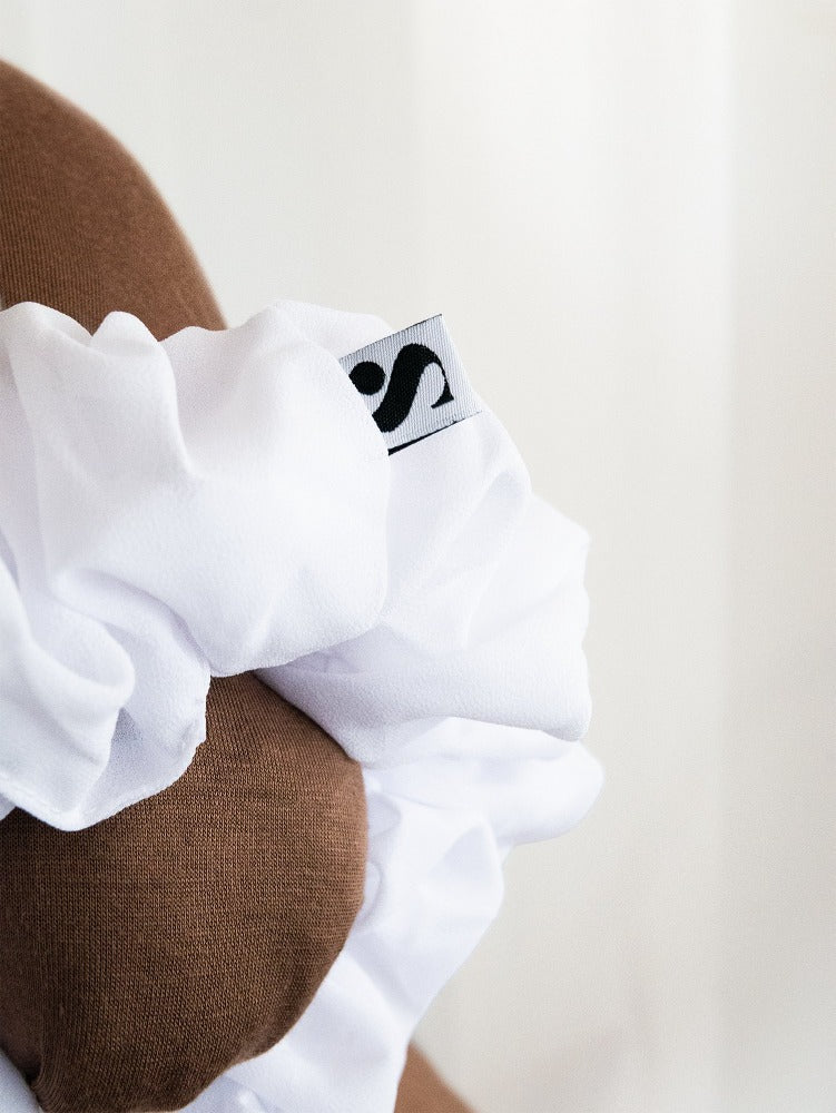 Oversized Chiffon Scrunchie White